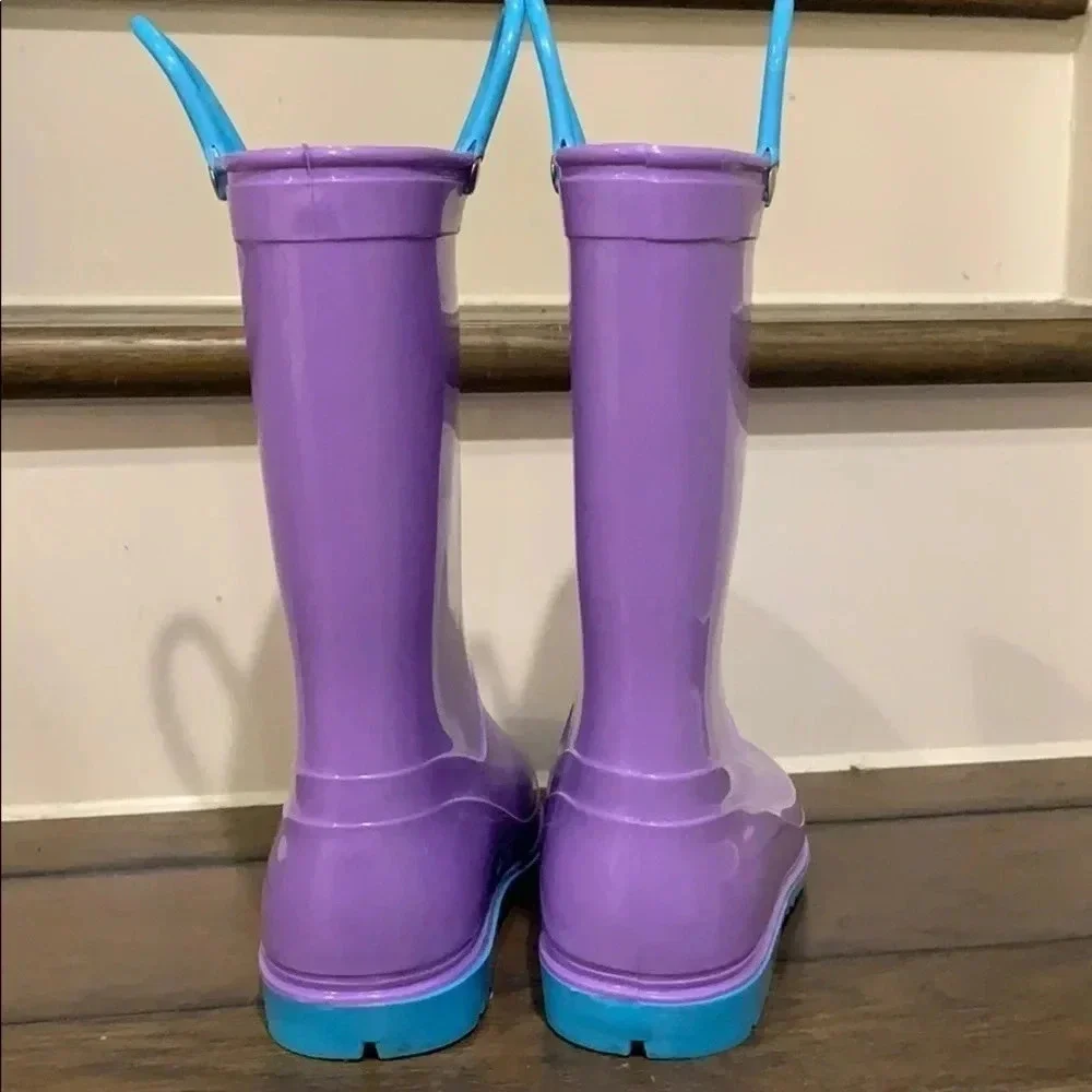 Purple Rubber Rain Boots